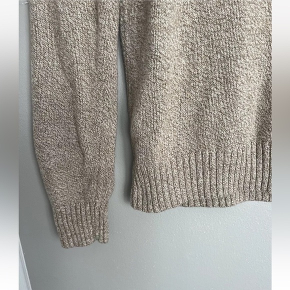 American Eagle Outfitters  Men's Seriously Soft Tan Quarter Zip Sweater Small - Picture 6 of 6